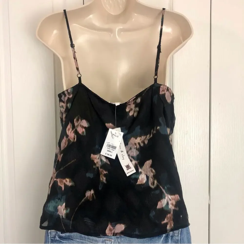 NWT Willow & Clay Black Floral Tank Top - Picture 15 of 16